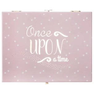 Boîte musicale licorne rose H14cm
