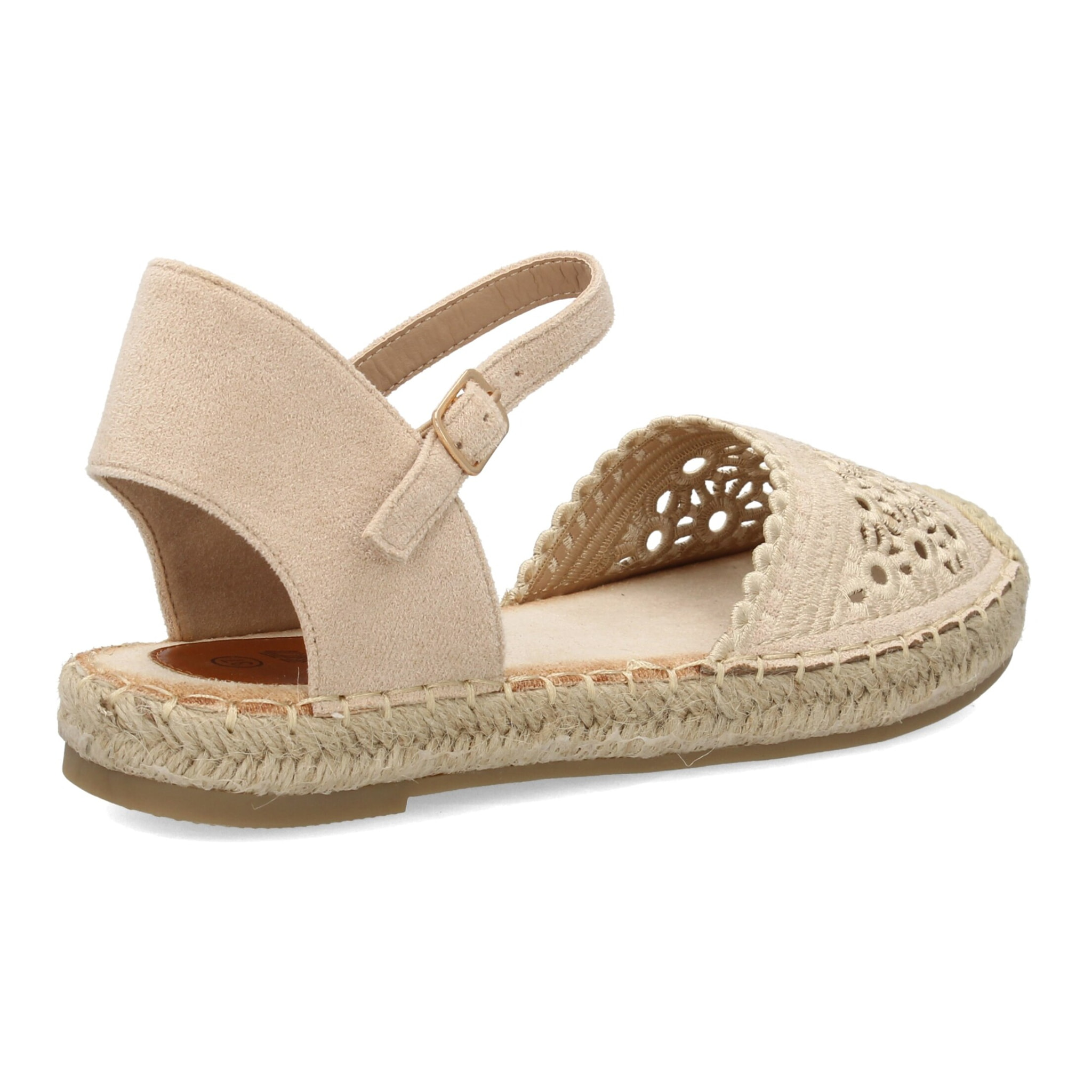 Alpargata plana mujer troquelada cómoda