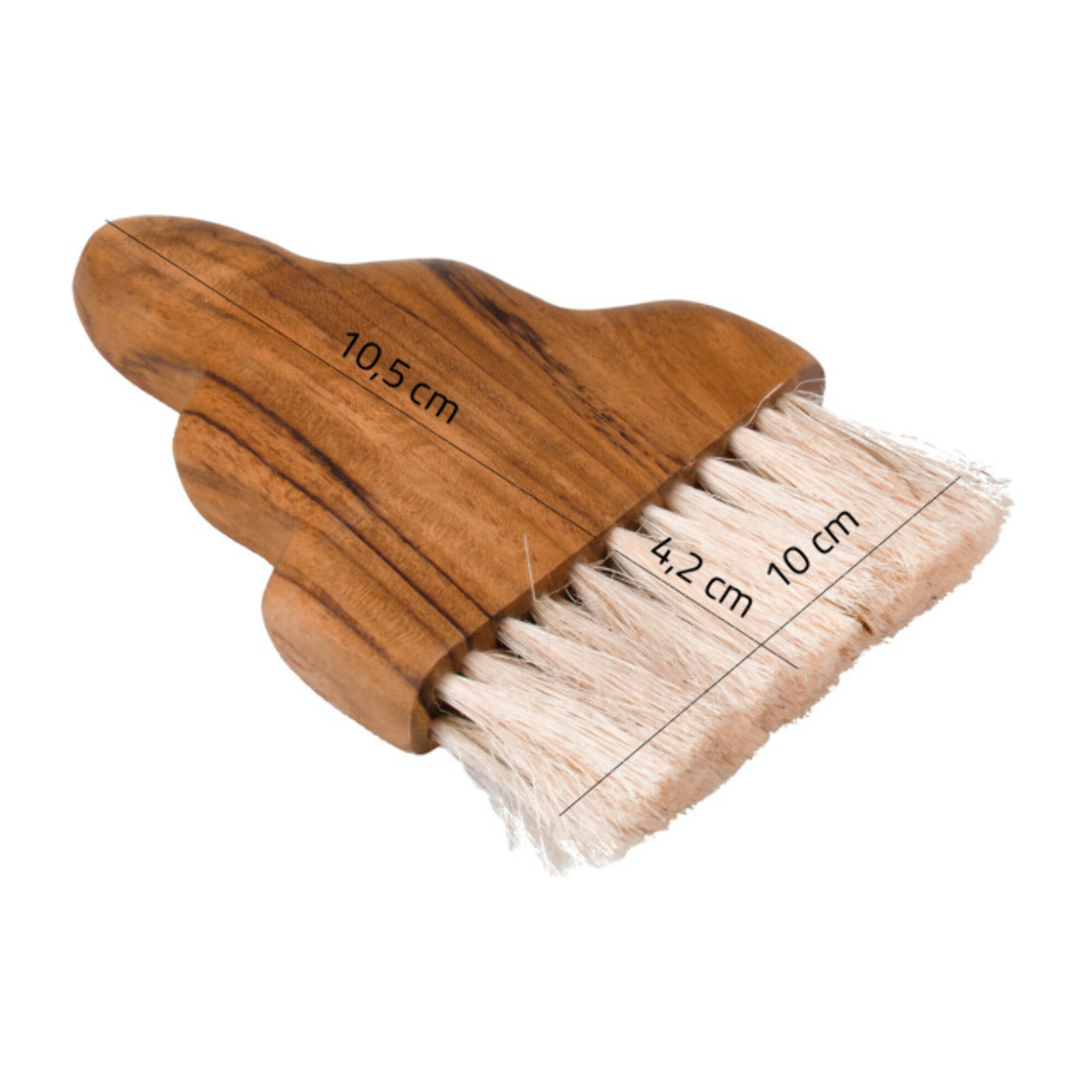 Brosse de nettoyage triangle en fibres d'ananas et bois de teck - LUGO