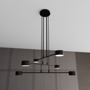 Lampada a sospensione Modus in acciaio verniciato nero
