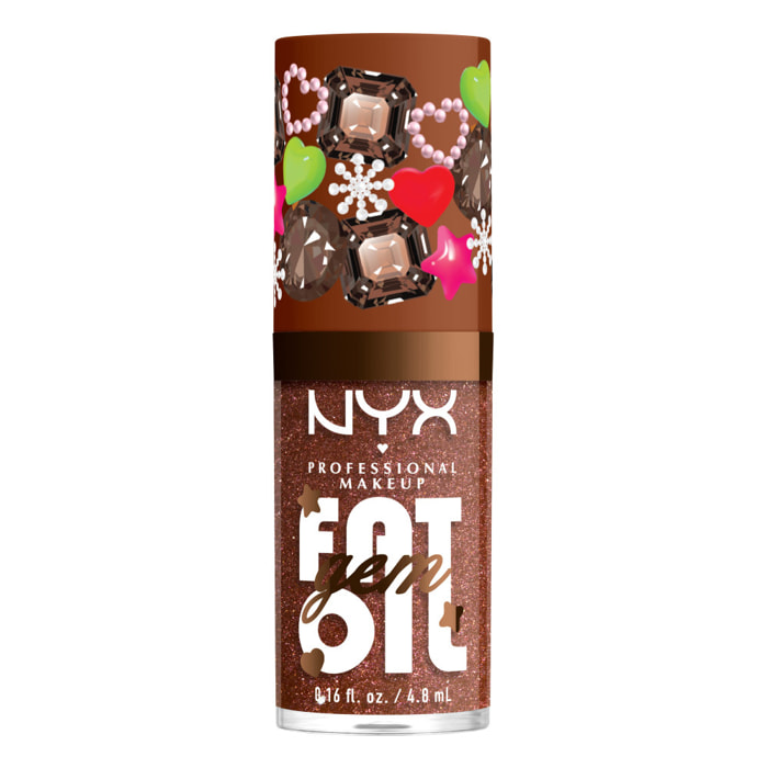 NYX Professional Makeup Bling The Halls Huile à Lèvres Fat Oil CACAO GEM
