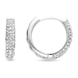 Pendientes con Circonita Brillante acabado plata