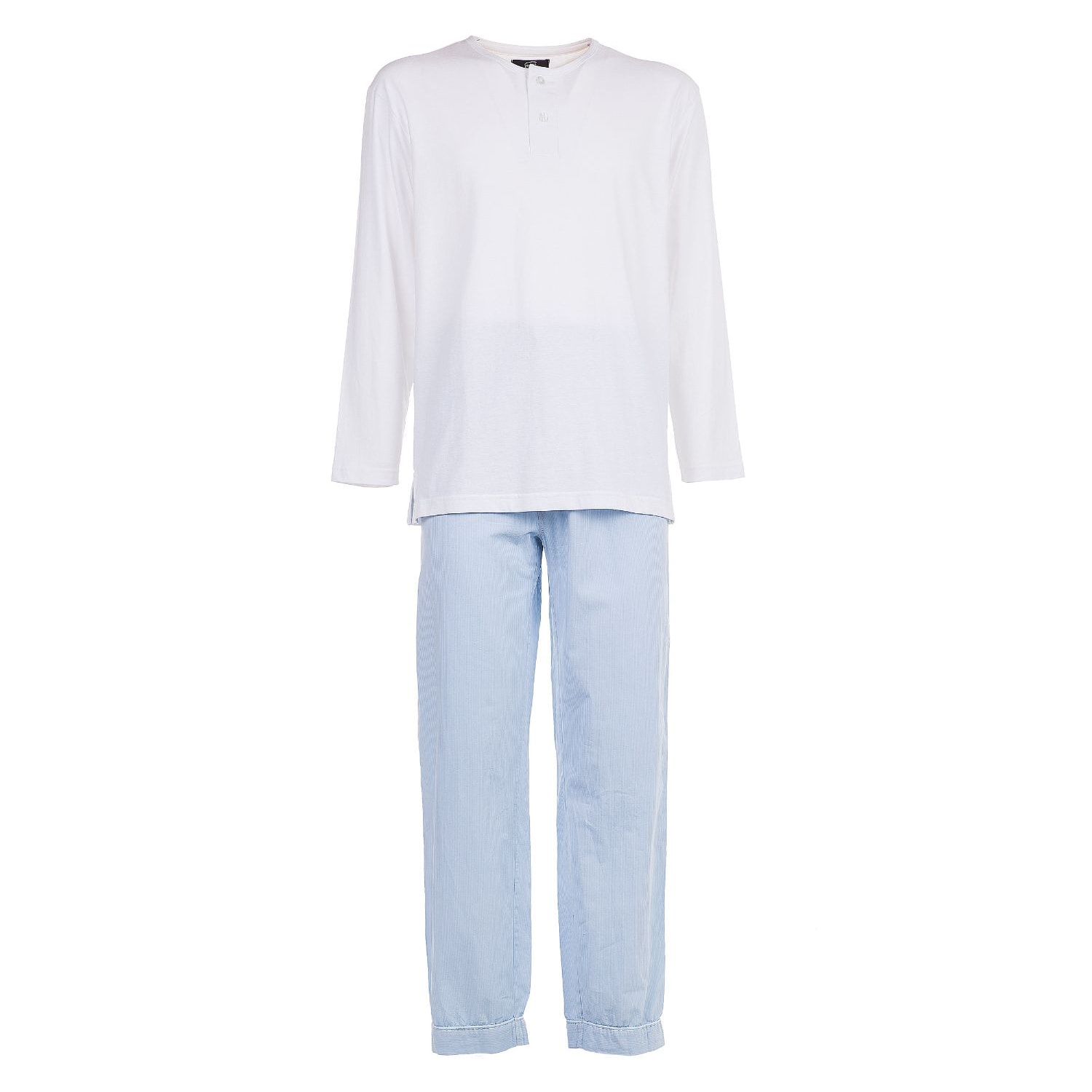 Pigiama leggero UOMO oxford celeste unito