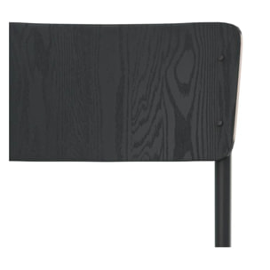 Lot de 2 chaises de bar réglables 60/80 cm en bois noir - Clem