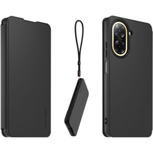 Etui avec cordon MADE FOR XIAOMI Redmi 15 5G folio Noir + dragonne