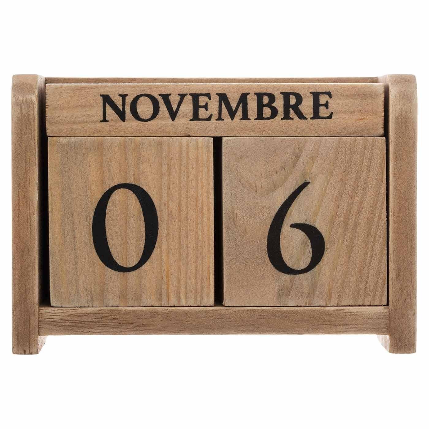 Calendario príamo madera 11x7,5cm