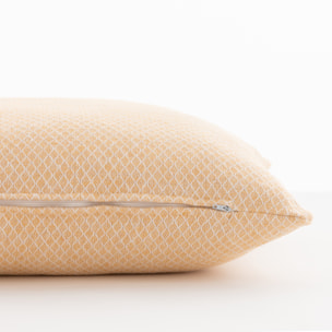 Housse de coussin en coton tissé jaune 50x50 cm