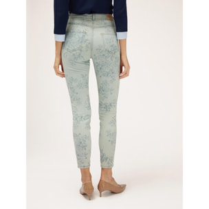 Motivi - Jeans skinny in denim stampato - Azzurro