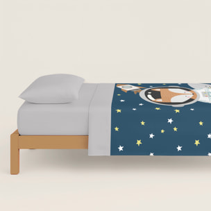 Cool Kids - Funda Nórdica Estampada - Infantil - Cierre Solapa - 100% Algodón - Incluye 1 Funda de Almohada - Neil