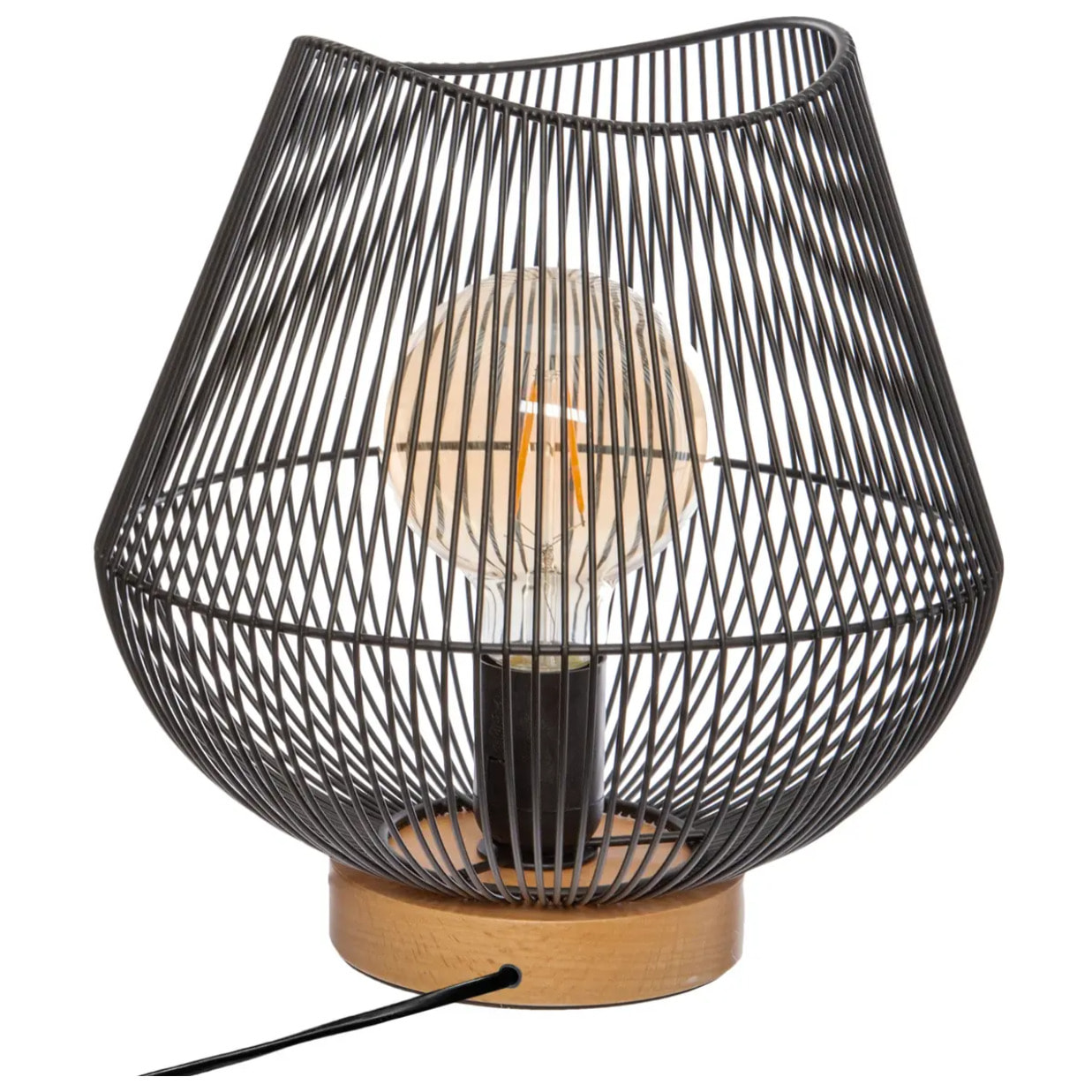 Lampe filaire "Jena" métal noir H28cm