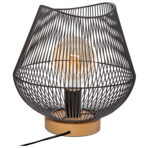 Lampe filaire "Jena" métal noir H28cm