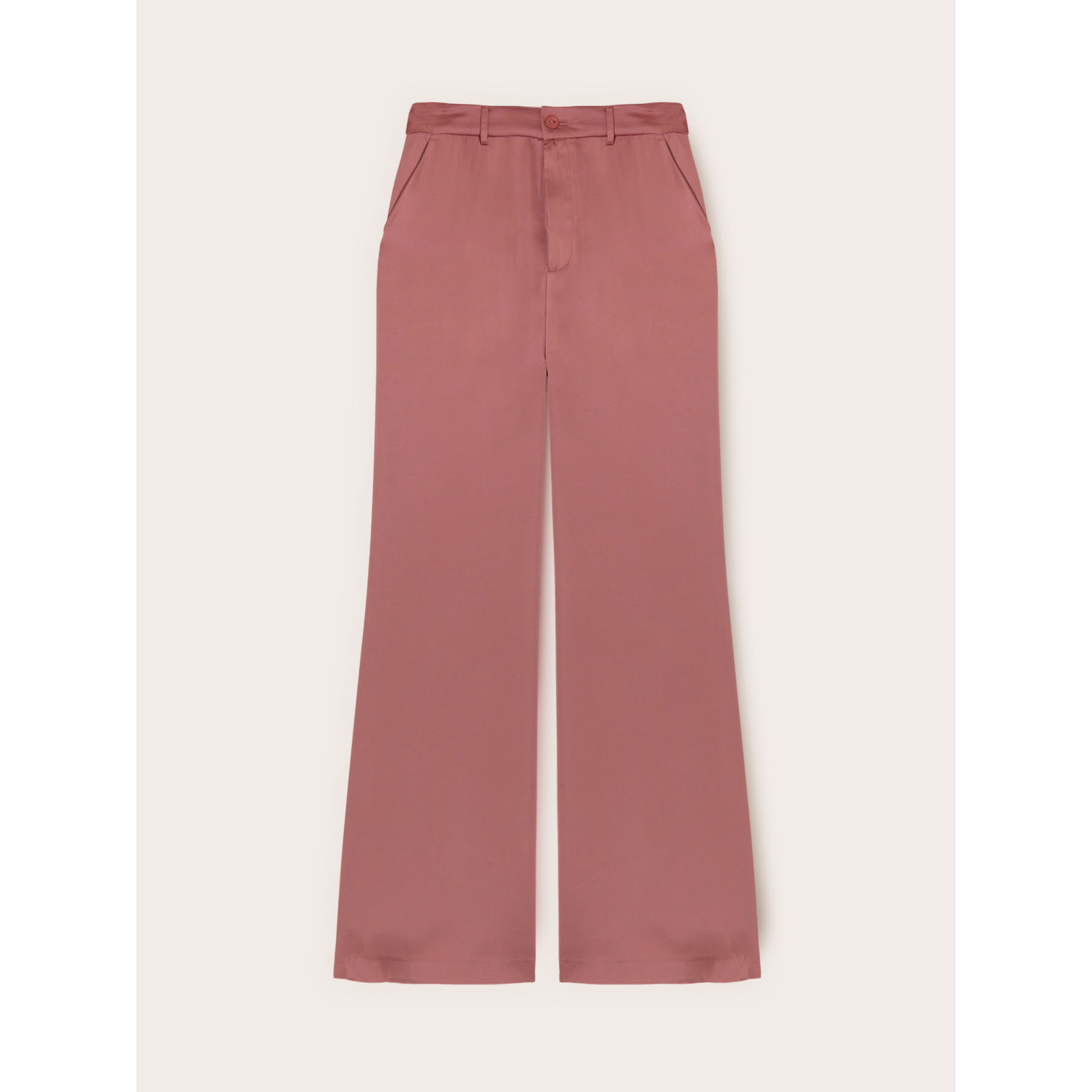 Motivi - Pantalones palazzo de satén - Rosa