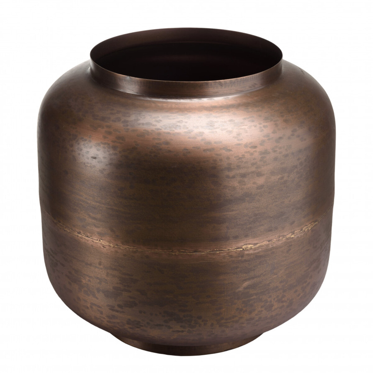 JONAS - Vase largeur 40cm hauteur 38.5cm acier couleur bronze cuivré