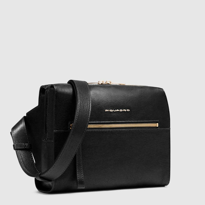 Piquadro Marsupio in pelle con tasca per Piquadro Smart Tracker, schermato con protezione RFID