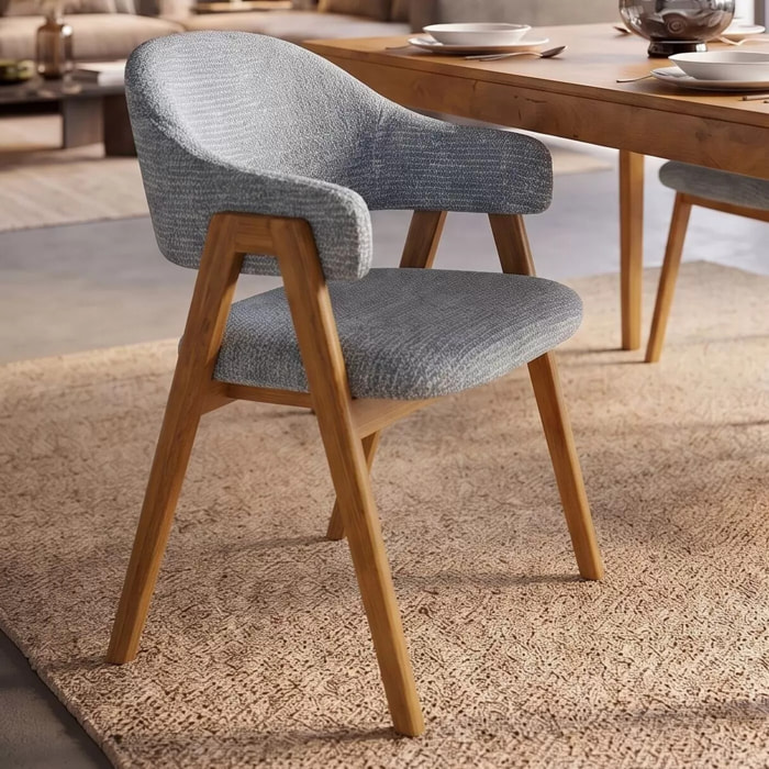 Chaise avec accoudoirs Jonte bleue Kare Design