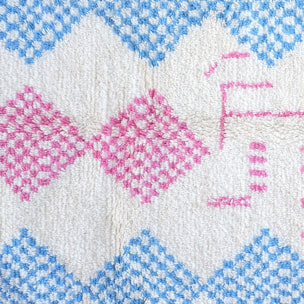 Authentique tapis berbère fait à la main en laine motif ethnic FOLO