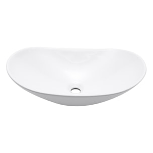 Vasque à poser Infinitio 61,5 x 36 x 15,5 cm, sans trop-plein, blanc brillant (SATINF61536)