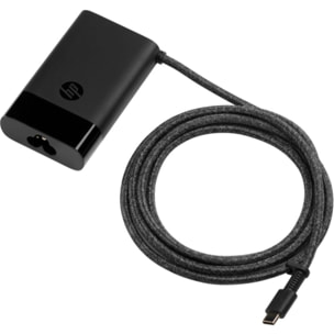 Chargeur ordinateur portable HP PC 65W noir mat compact USB-C EU