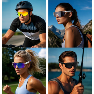Gafas deportivas inteligentes QY01, llamada bluetooth, asistente de voz, control remoto de la cámara.