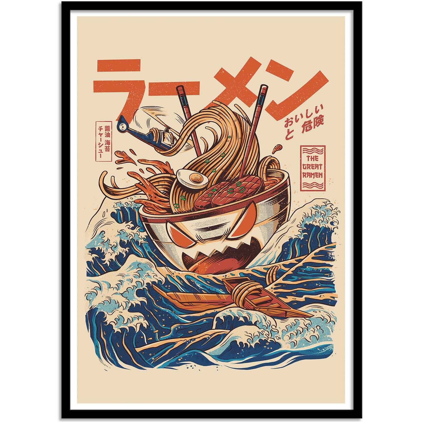 Affiche - Great Ramen off Kanagawa - Ilustrata