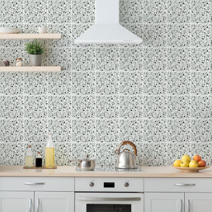 Stickers muraux - Sticker Mural Carrelage adhésif Cuisine Salle de Bain - 60 STICKERS CARREAUX DE CIMENT TERRAZZO VITO