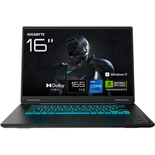 PC Gamer GIGABYTE GAMING A16 16" WUXGA 165Hz Intel Core i7 13620H Nvidia GeForce RTX 5060 32 Go RAM DDR5 SSD 1 To