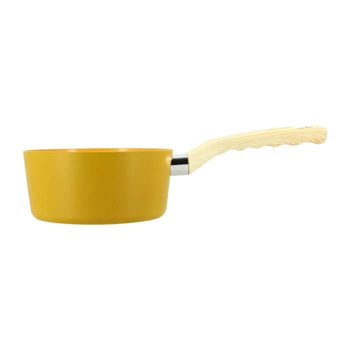 Casserole en aluminium 16cm jaune - compatible induction COLORAMA