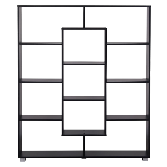 Bibliothèque 11 étagères multiformes noire EMILY