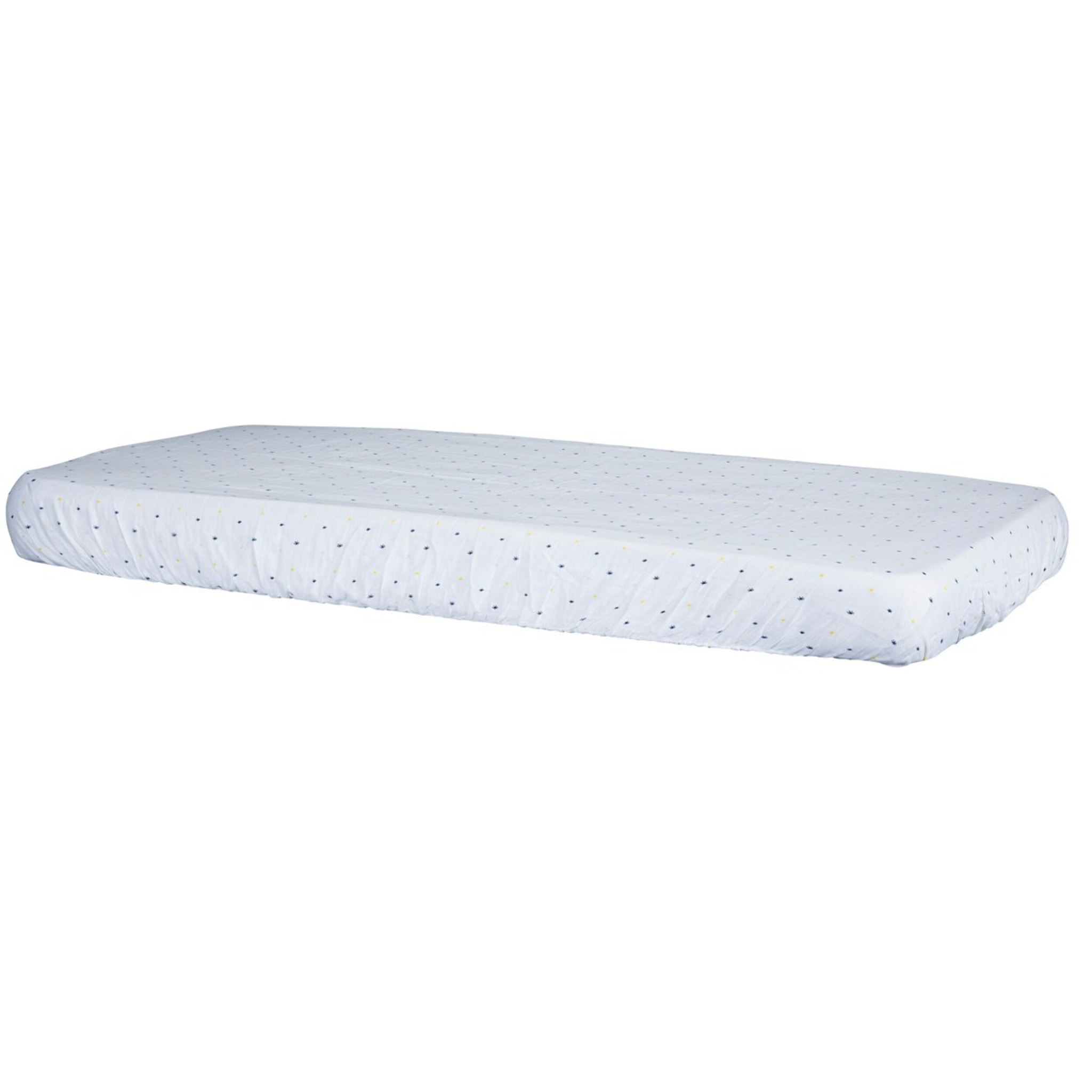 Lot de 2 draps housse bébé en coton bio blanc
