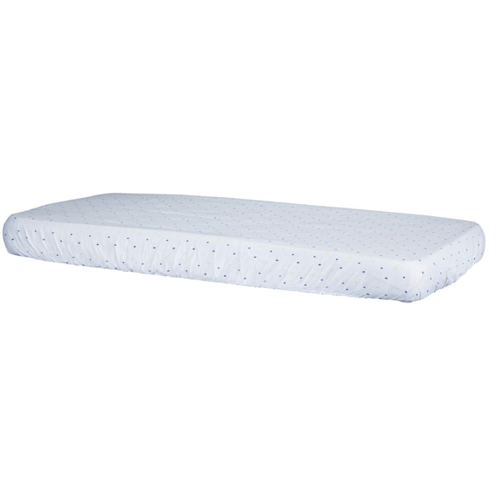 Lot de 2 draps housse bébé en coton bio blanc