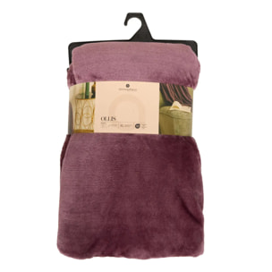 Plaid flanelle Ollis violet clair 230x180cm