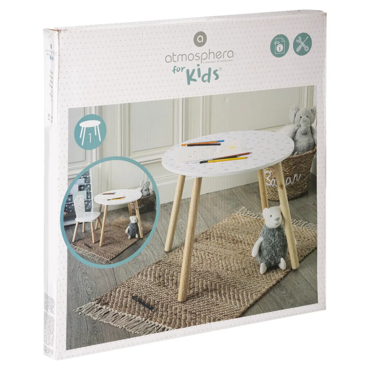 Table enfant "Douceur" motifs D60cm
