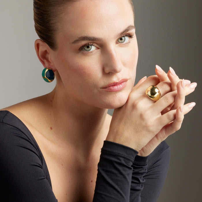 Pendientes acabado en oro amarillo de 18k