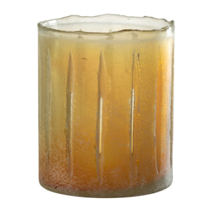 J-Line bougeoir Sucre - verre - jaune - small