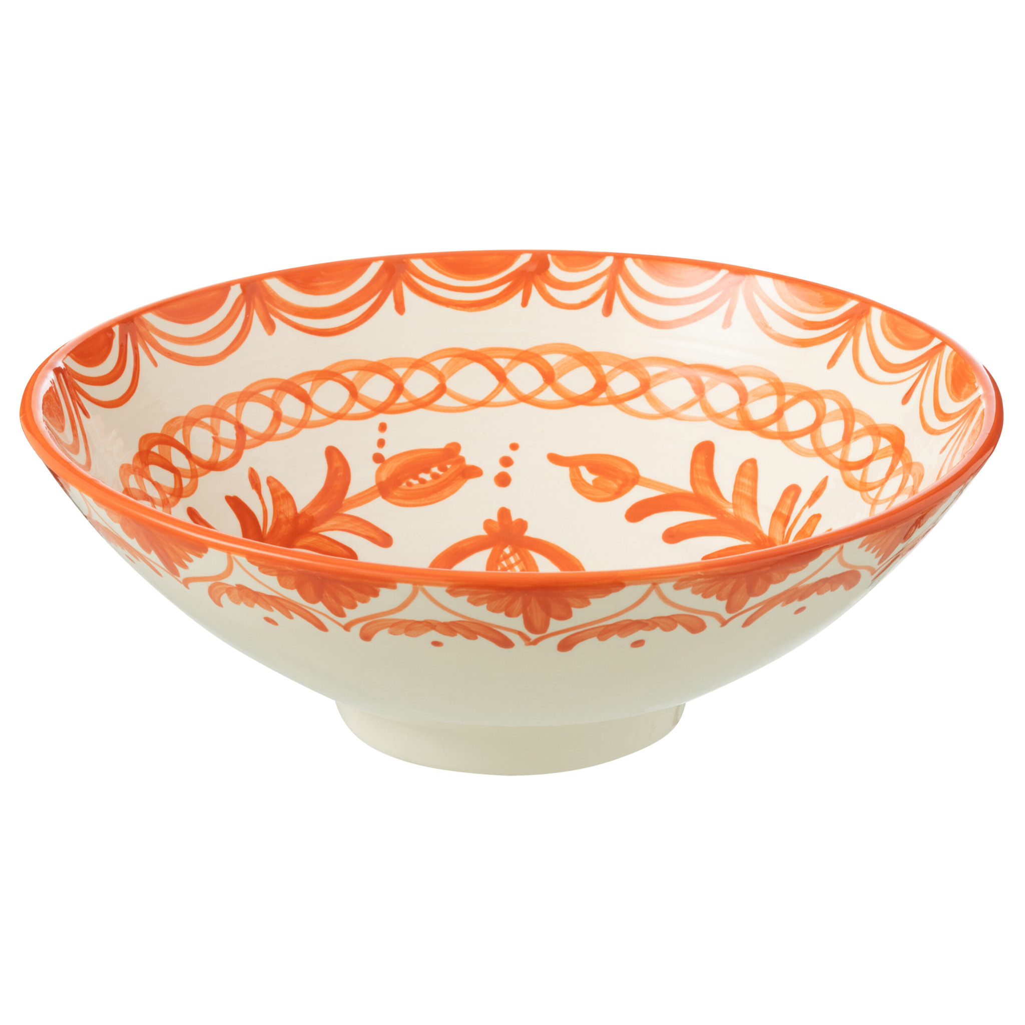 J-Line bol Granada Lebrillo - céramique - blanc/orange