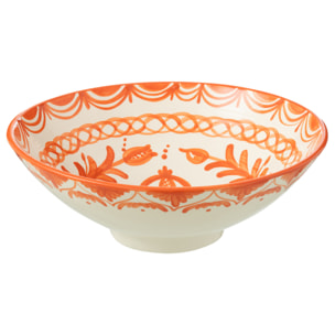 J-Line bol Granada Lebrillo - céramique - blanc/orange