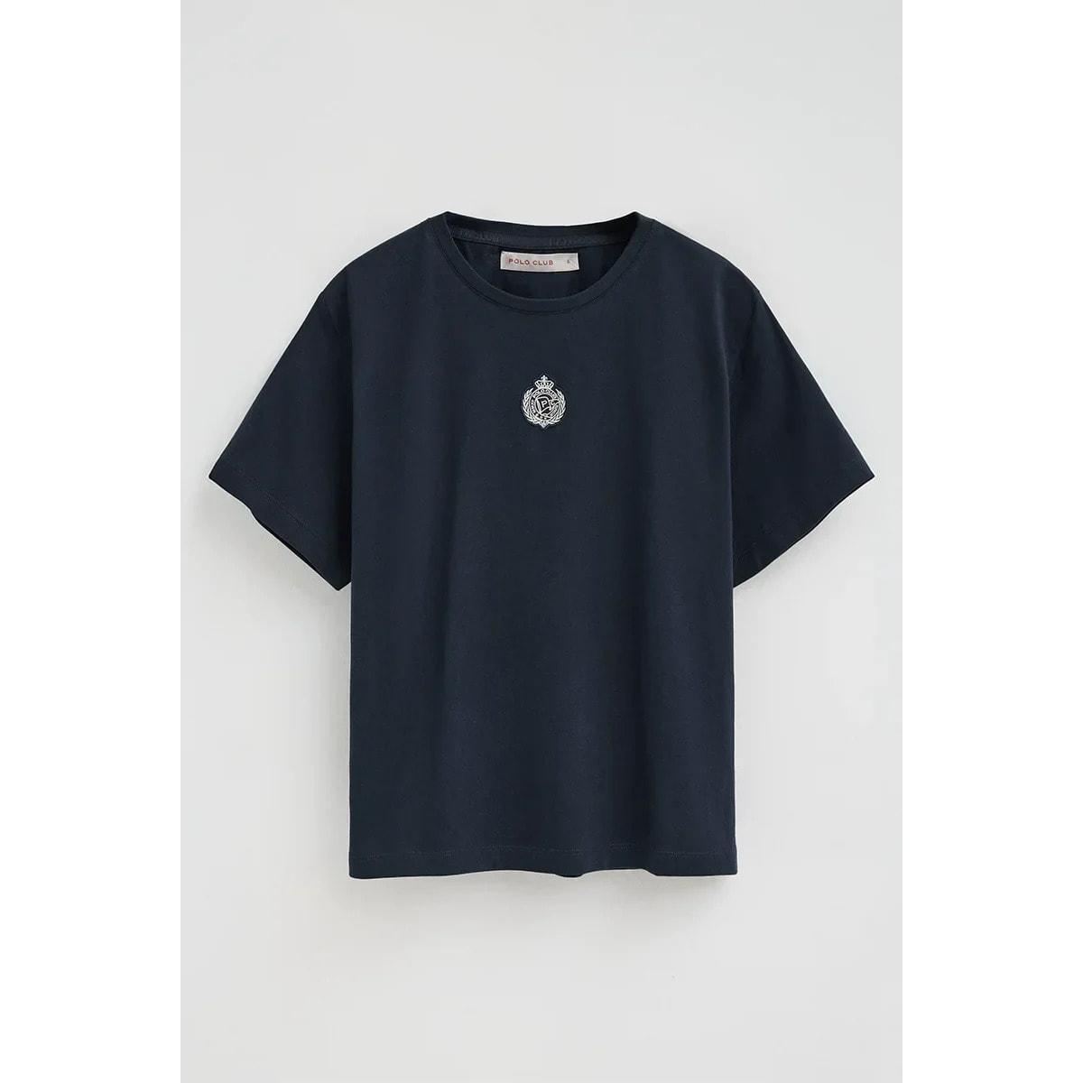 Camiseta azul marino de manga corta con bordado náutico Polo Club