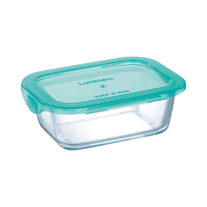 Barattolo ermetico rettangolare 38 cl Keep'n Box + Coperchio Lagoon - Luminarc