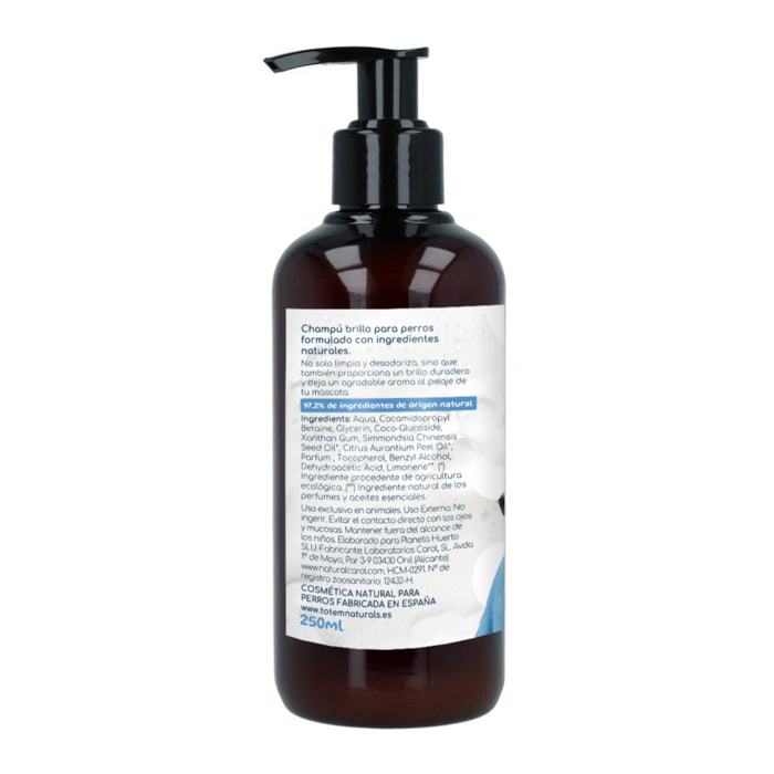 Champú natural para perros suavidad y brillo Totem Naturals 250 ml