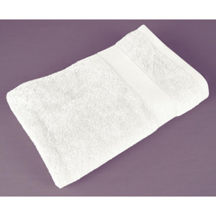 Drap de bain éponge ''Naîa'' 95 x 140 cm 550 gr/m² Vent du sud - Blanc