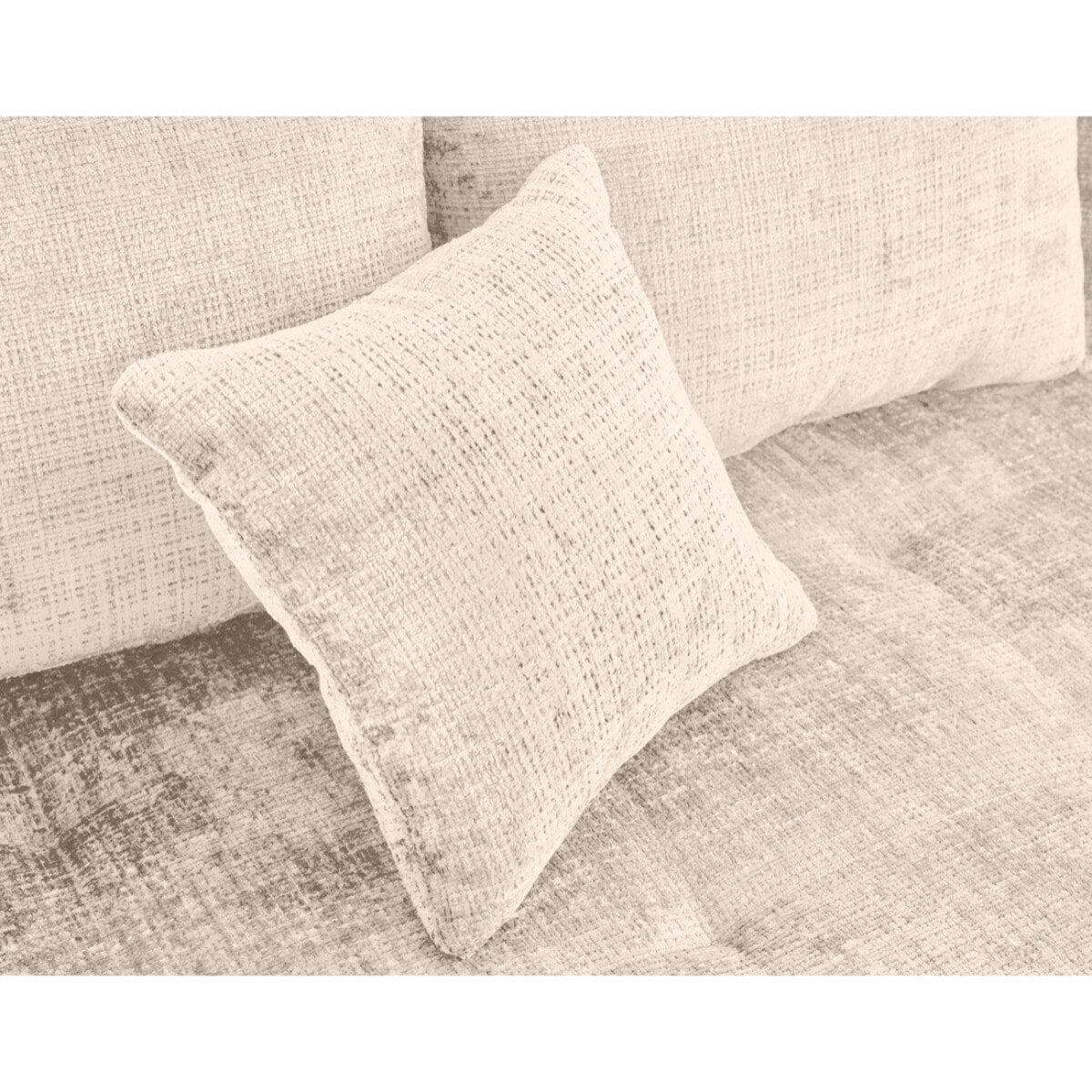 Rune - canapé d'angle gauche 4 places en velours texturé - Beige