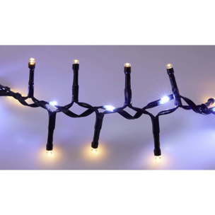 Guirnalda snake de luces led blanco y blanco cálido con efecto cascada con 15 funciones y temporizador