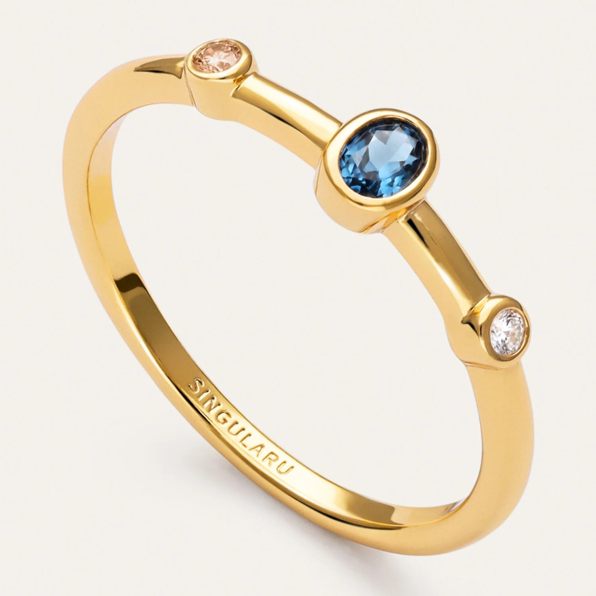 Anillo Leonor Índigo Baño Oro