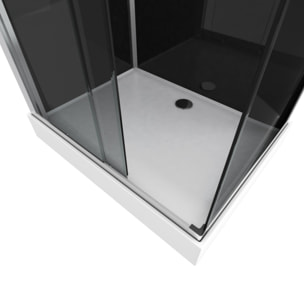 Cabine de douche rectangle 110 x 80 x 215cm - RAVEN