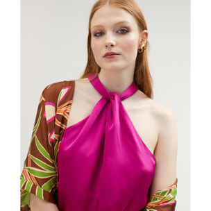 Top Fluttuante con Collo Halter