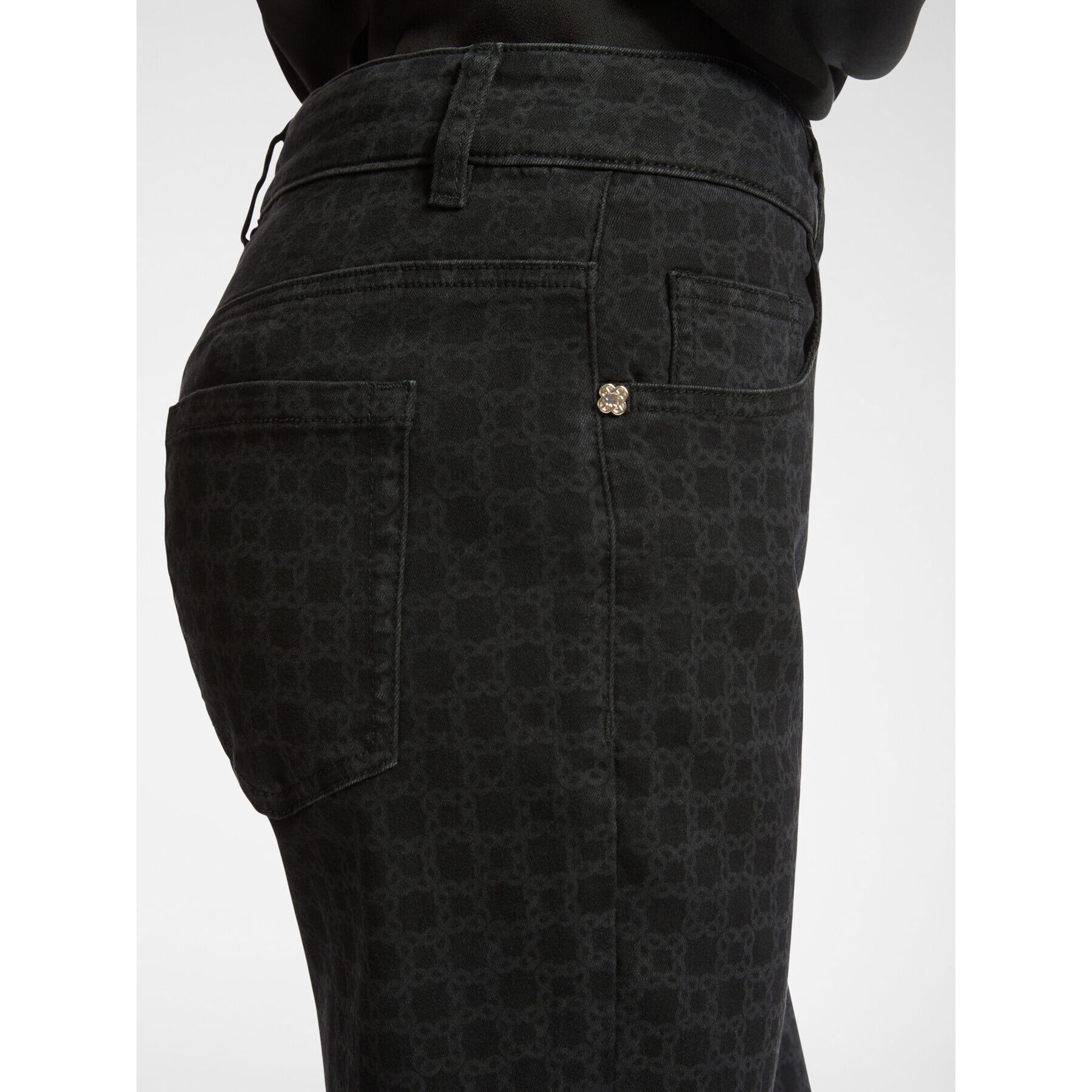 Elena Mirò - Jeans Monogram neri - Nero