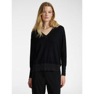 Elena Mirò - Maglia in lana soft touch - Nero