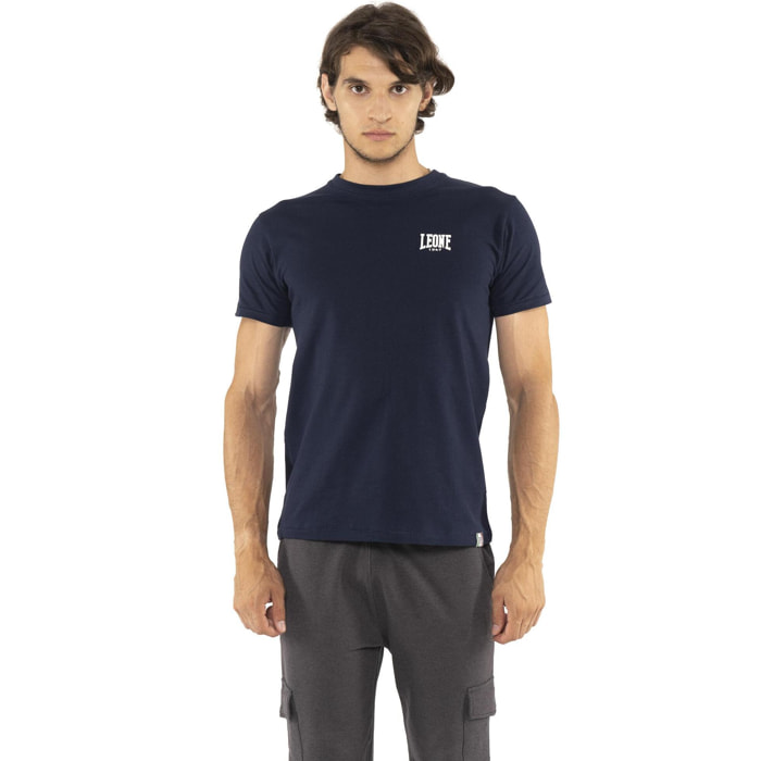 T-shirt da uomo in cotone elasticizzato a manica corta con logo piccolo 'Basic'