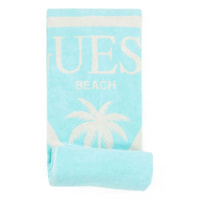 Serviette de plage - 100% coton - bleu - 180 x 100 cm