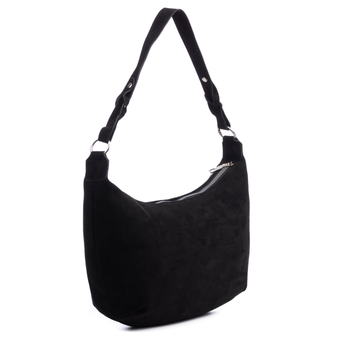 Atessa bolso bandolera de piel auténtica gamuza.